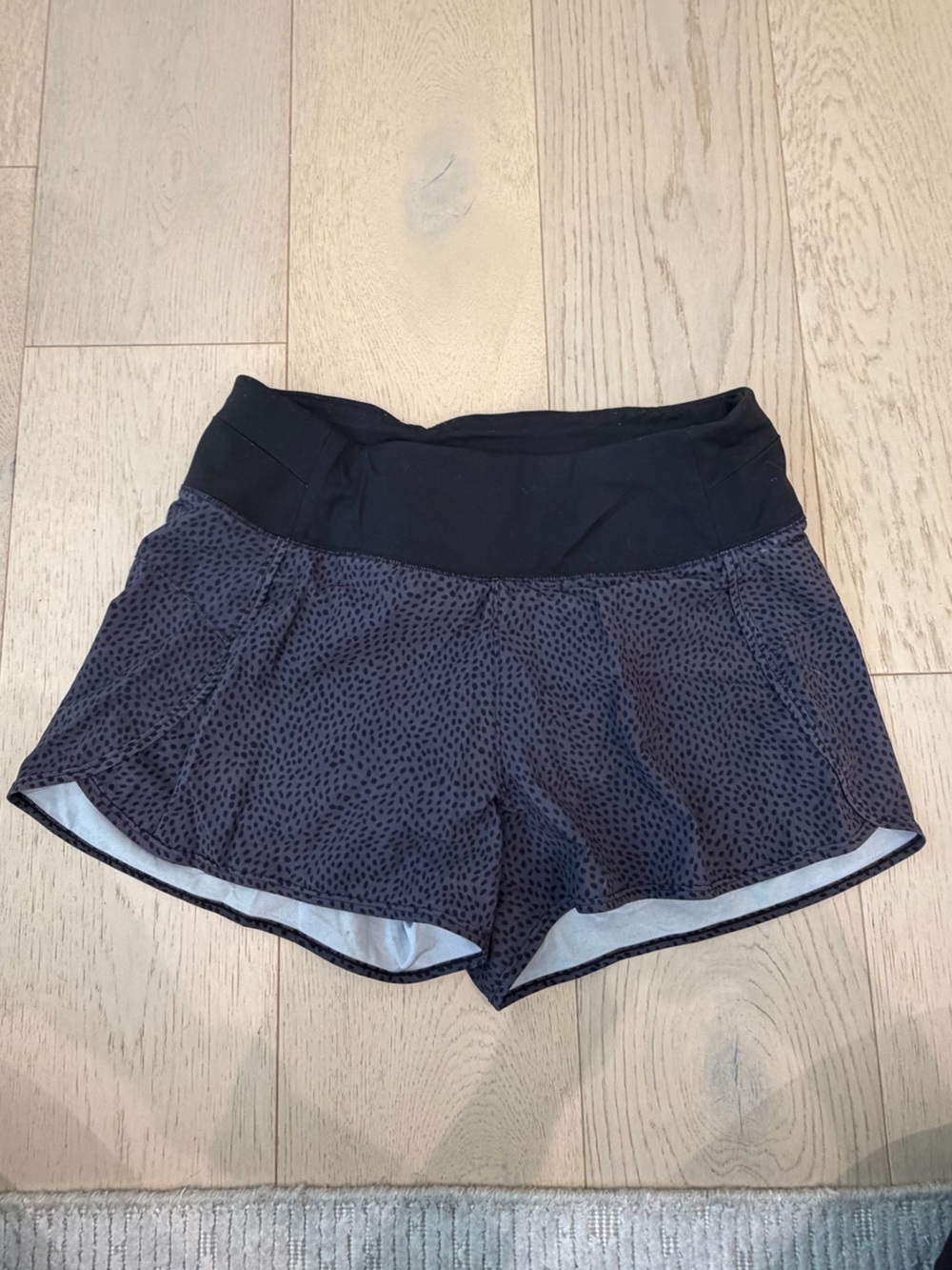 Alia Black Printed Athletic Shorts
